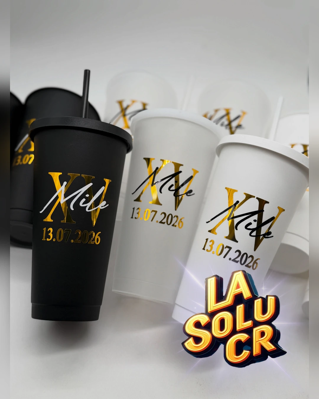 Ideas de vasos personalizados para quinceaños