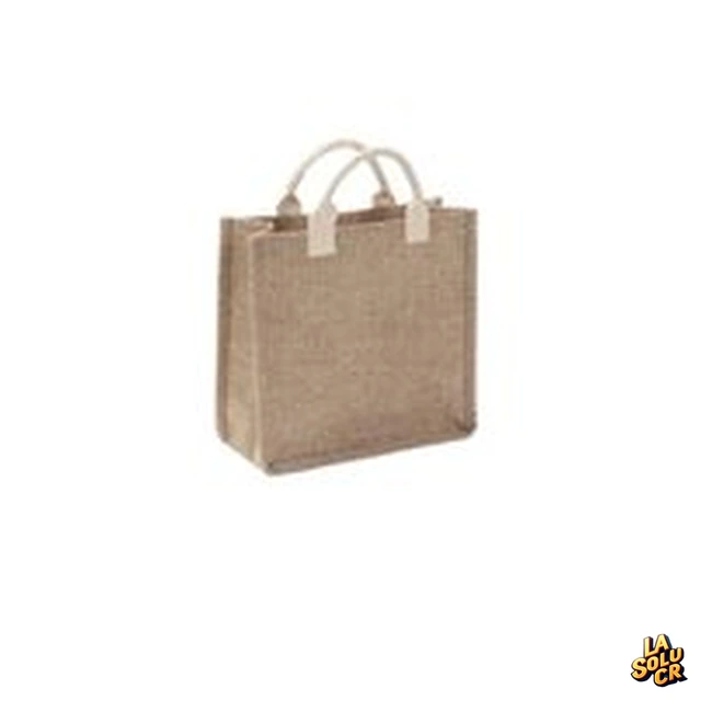 Bolso de lino mediano color arena 32 × 30 × 20 cm