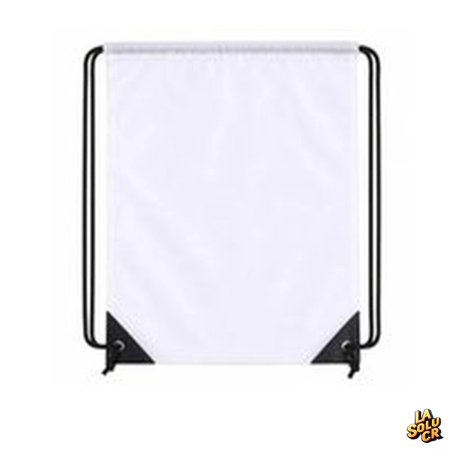 Bolso de espalda nylon blanco 34 × 43 cm