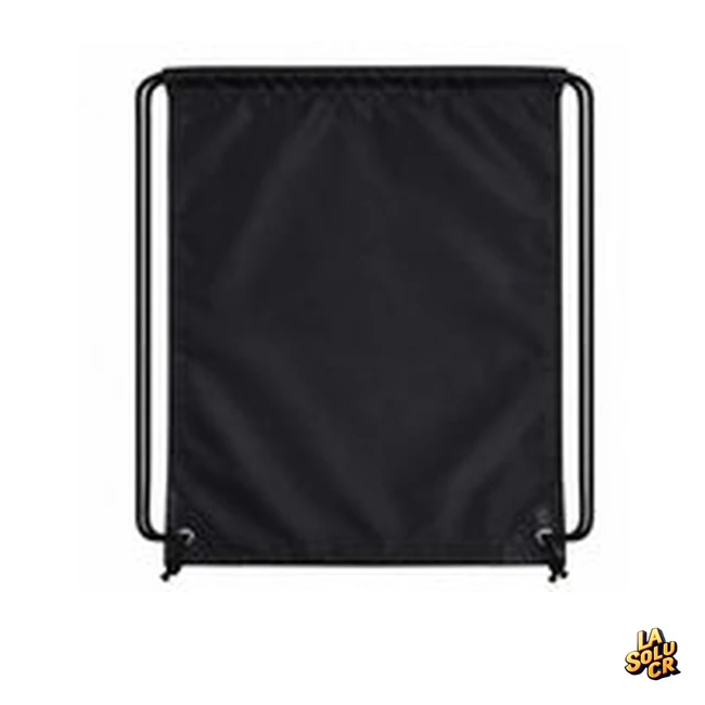 Bolso de espalda nylon negro 34 × 43 cm