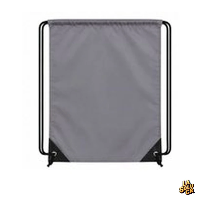 Bolso de espalda nylon gris 34 × 43 cm