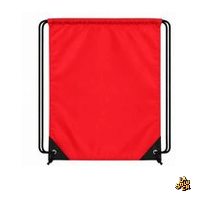 Bolso de espalda nylon rojo 34 × 43 cm