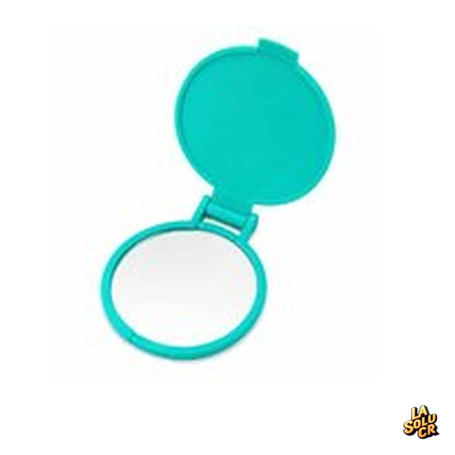 Espejo plástico de bolsillo 6 × 7 cm - turquesa