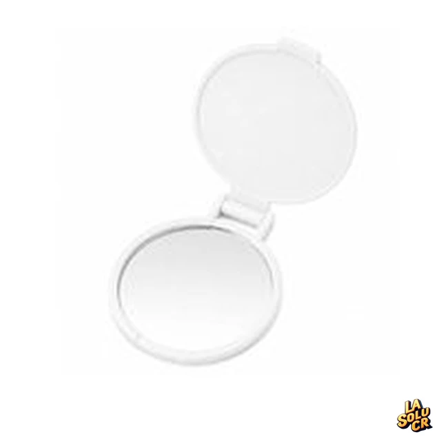 Espejo plástico de bolsillo 6 × 7 cm - blanco