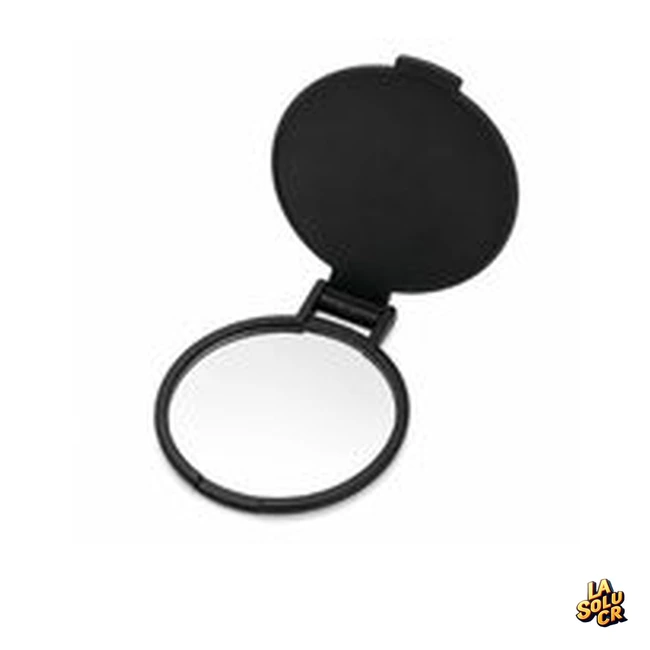 Espejo plástico de bolsillo 6 × 7 cm - negro