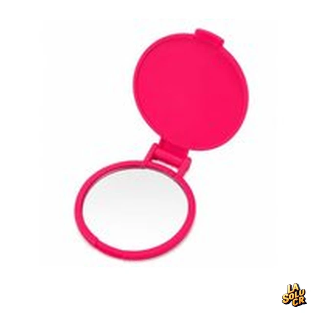 Espejo plástico de bolsillo 6 × 7 cm - fucsia