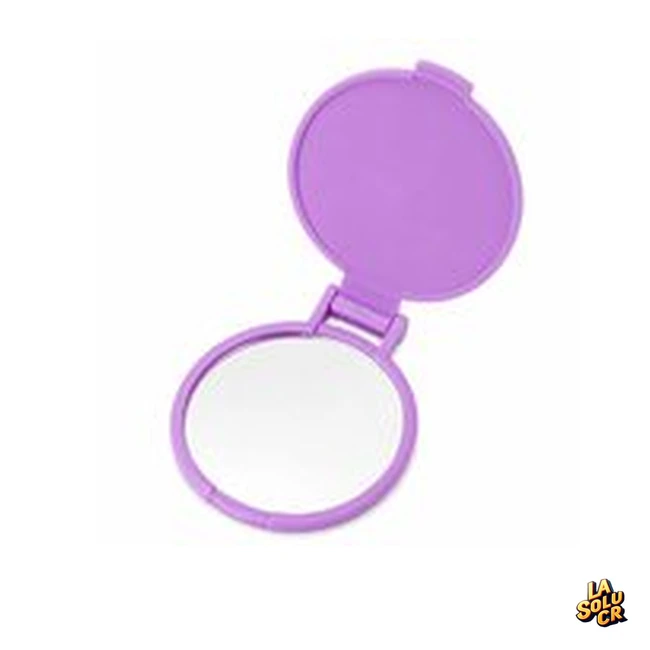 Espejo plástico de bolsillo 6 × 7 cm - morado