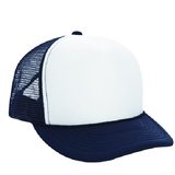 Gorra de malla para adulto azul marino con blanco