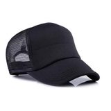 Gorra de malla para adulto completamente negra