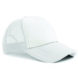Gorra de malla para adulto completamente blanca