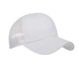 Gorra premium de malla y algodón blanca