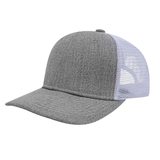 Gorra premium combinada gris con blanco