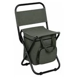 Silla de playa con hielera verde