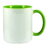Taza asa interior verde claro 11 oz