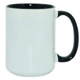 Taza asa interior negra de 15 oz