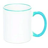 Taza asa y borde celeste