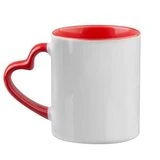 Taza asa corazón interior rojo