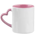 Taza asa corazón interior rosado