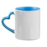 Taza asa corazón interior celeste