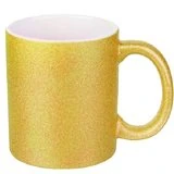 Taza escarchada dorada de 11 oz