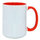 Taza asa interior naranja de 15 oz