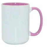 Taza asa interior rosada de 15 oz