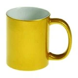 Taza dorada metalica