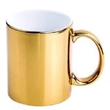 Taza espejo dorada