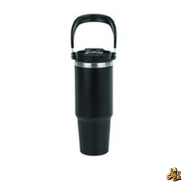 Tumbler negro con tapa y agarradera 30 oz