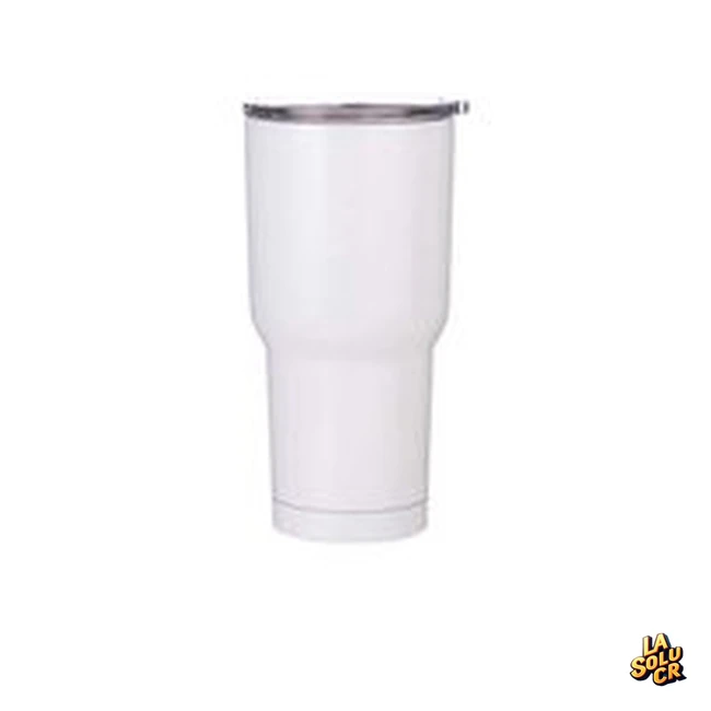 Tumbler de acero blanco con tapa 30 oz