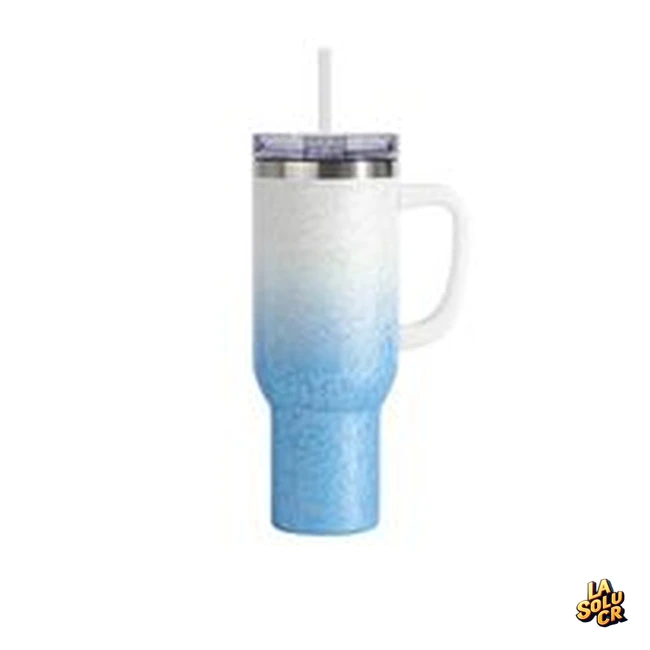 Tumbler de acero celeste degradado sublimable 40 oz