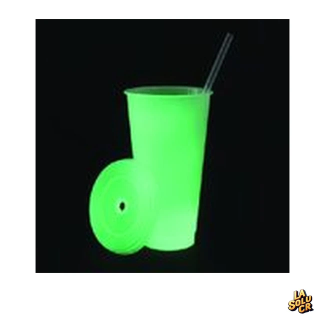 Vaso plástico luminoso 24 oz por unidad