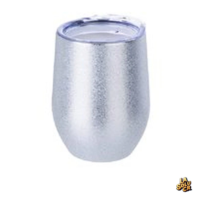 Vaso coctelero de acero plateado escarchado